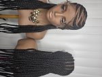 Black Cornrows Synthetic Braided Wig with Natural Look High-Quality Braids for Everyday Wear Natural Hair Style