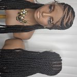 Black Cornrows Synthetic Braided Wig with Natural Look High-Quality Braids for Everyday Wear Natural Hair Style