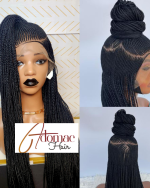 Black  36inches 360 full lace Braided Wig 017 Luxury ponytail Braided Wig Style with Easy Styling & Comfortable Design for a Distinctive Look