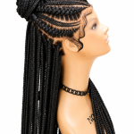 Black Ponytail Synthetic Braided Wig for Stylish Looks and Everyday Wear Unisex Versatile and Practical Easy to Wear