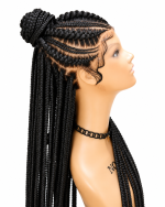 Black Ponytail Synthetic Braided Wig for Stylish Looks and Everyday Wear Unisex Versatile and Practical Easy to Wear