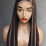 Adomac 015 C-Cut Synthetic Braided Wig for Classic Ladies Easy Styling with Multi-Color Braids Natural Look Unisex - Image 5