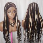 Adomac 015 C-Cut Synthetic Braided Wig for Classic Ladies Easy Styling with Multi-Color Braids Natural Look Unisex - Image 4