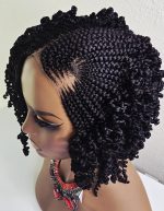 Black Side Part Synthetic Wig with 360 Full Lace for Elegant Ladies Pre-Styled for Effortless Beauty - Image 2