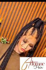 Black 360 full lace Braided Wig 003 - Ponytail Wig Style with Easy Styling & Comfortable Design for a Distinctive Look