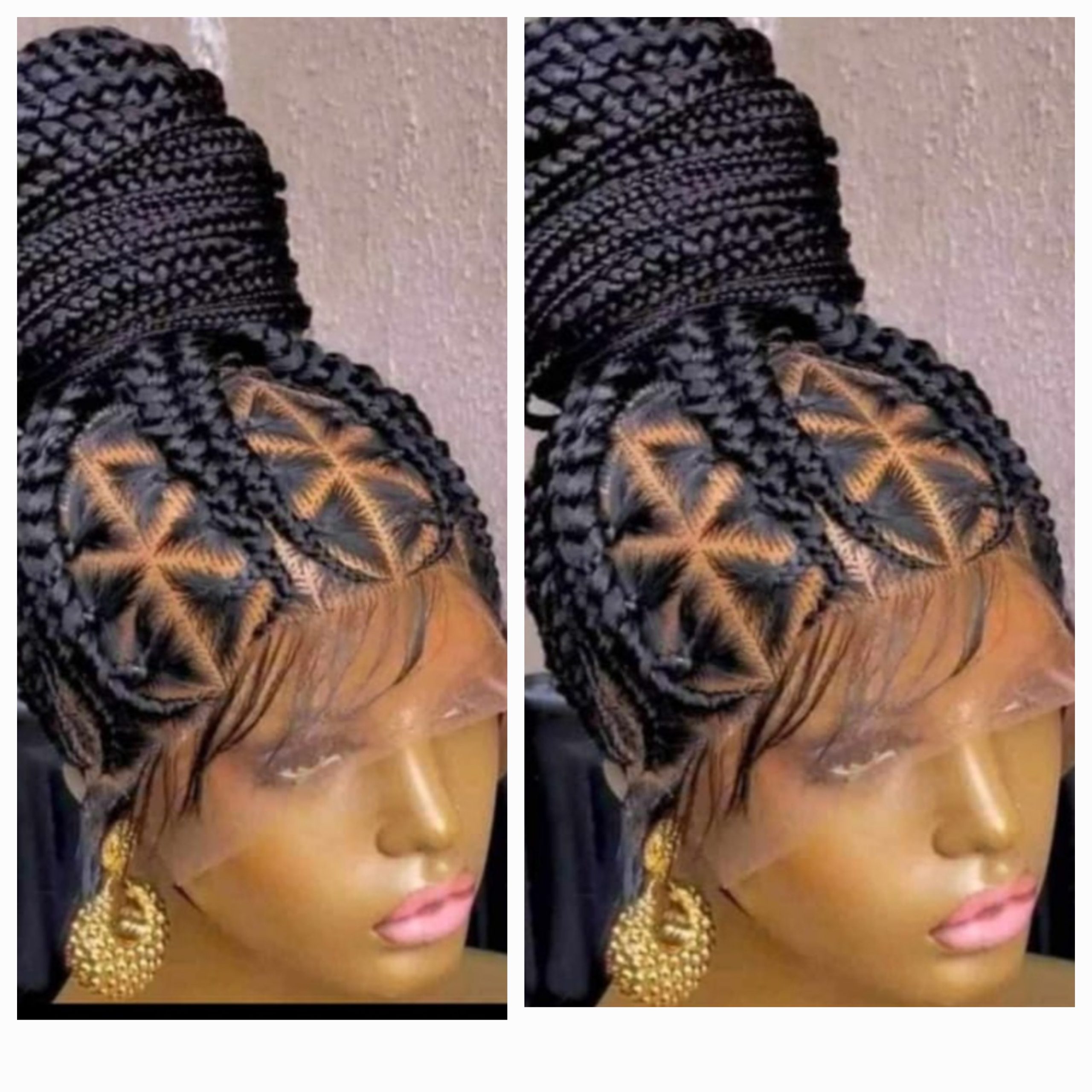 Hair 18 Black 020 36inches 360 Full Lace Synthetic ponytail Braided Wig with Natural Appearance Easy Styling Comfortable Maintenance - Image 1