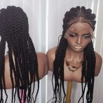 Black All Back Synthetic Braided Wig for Easy Styling Unisex Braided Design with Synthetic Material and Trendy Look - Image 5