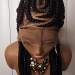 Black Full Lace 30 Inches Synthetic Braided Wig for Classic Ladies with Natural Look and Comfortable Fit