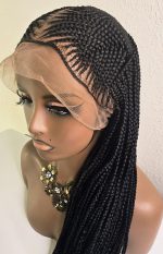 Black 36inches Synthetic Braided Wig for Classic Ladies with Natural Look Comfortable Fit and Easy Maintenance - Image 2