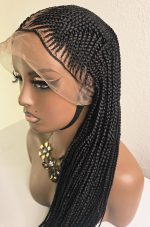 Black 36inches Synthetic Braided Wig for Classic Ladies with Natural Look Comfortable Fit and Easy Maintenance