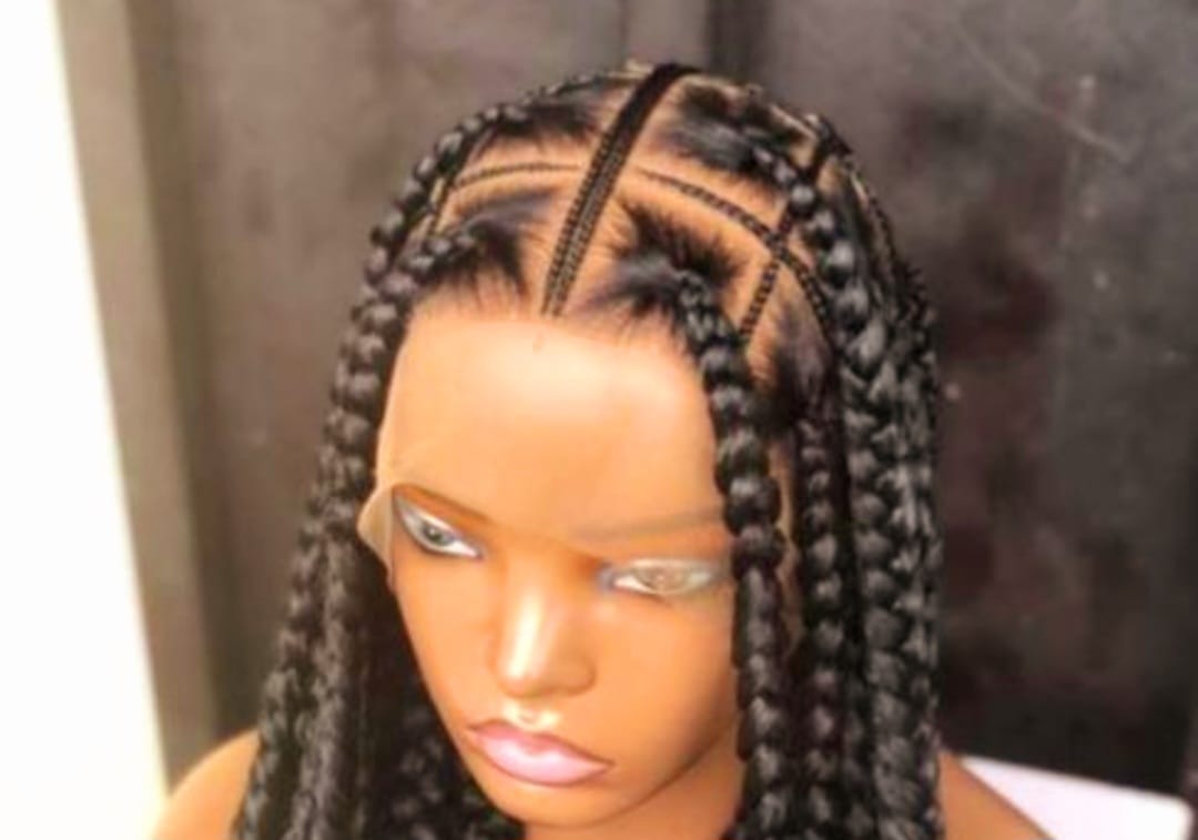WhatsApp Image 2025-07-26 at 12.16.55 AM (1) Adomac Black 023 32in 360 Full Lace Synthetic Braided Wig with Heart Design Unisex Natural Look Easy Styling Comfortable Maintenance - Image 1
