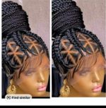 Black  020  36inches  360 Full Lace Synthetic ponytail Braided Wig with  Natural Appearance Easy Styling Comfortable Maintenance - Image 2
