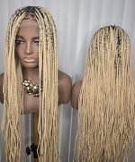 Fullace 30inches Blonde Knotless Braided Wig for Classic Ladies - High-Quality Synthetic Hair Extensions - Image 5