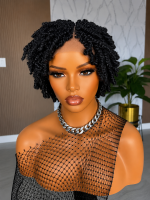 Kinky Twist synthetic braided wig for classic ladies. Lightweight, comfortable, stylish, and easy to wear. Perfect for everyday wear, church, work, parties and special occasions. Get a natural braided look without salon stress. - Image 5