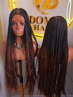 Elegant Brown Knotless  bone straight Synthetic Braided Wig for classic ladies. Lightweight, comfortable, stylish, and easy to wear. Perfect for work, church, outings, parties, and special occasions. Enjoy a classy braided look without salon stress. - Image 7