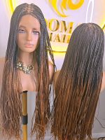 Elegant Brown Knotless  bone straight Synthetic Braided Wig for classic ladies. Lightweight, comfortable, stylish, and easy to wear. Perfect for work, church, outings, parties, and special occasions. Enjoy a classy braided look without salon stress. - Image 3