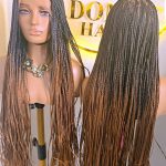 Elegant Brown Knotless  bone straight Synthetic Braided Wig for classic ladies. Lightweight, comfortable, stylish, and easy to wear. Perfect for work, church, outings, parties, and special occasions. Enjoy a classy braided look without salon stress.