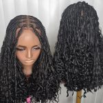 Chic Short Boho Braided Wig for Classic Ladies