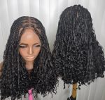 Chic Short Boho Braided Wig for Classic Ladies - Image 4