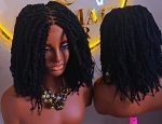 Black 360 Full Lace Kinky Twist Synthetic Braided Wig – Natural, Classy & Ready to Wear - Image 2