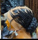 Black 360 Full Lace Cornrow Braided Wig – Neat, Natural-Looking & Ready to Wear