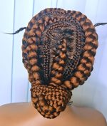 Gold Full Lace Packed Cornrow Braided Synthetic Wig – Bold, Stylish & Ready to Wear - Image 3