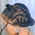Black Full Lace Packed Cornrow Braided Synthetic Wig – Neat, Natural & Ready to Wear