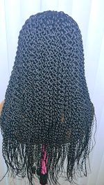 Black Watermelon Center-Part Braided Wig (Synthetic) – Sleek, Neat & Elegant - Image 5