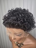 13x1 Short Pixie Curls 100% Human Hair Wig with Transparent Lace, Frontal Glueless Wig - Image 8