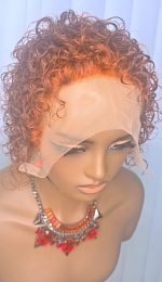 13x1 Short Pixie Curls 100% Human Hair Wig with Transparent Lace, Frontal Glueless Wig - Image 10