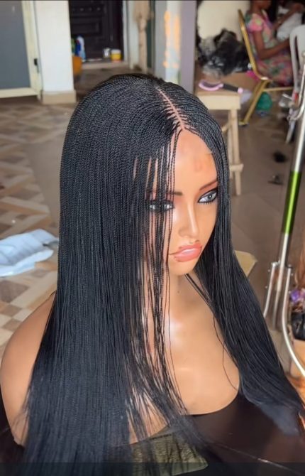 Adomac 001 Black Micro Braids 20 & 30 inches for Classic Ladies High-Quality Synthetic Hair Extensions for Natural Look Easy to Use and Maintain